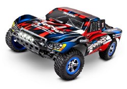 Slash 2WD 1/10 RTR Electric Short Course Truck Red/Blue, LED Lights, 7-cell NiHM Battery. 4A DC char